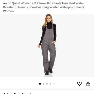 Heather grey ski bib